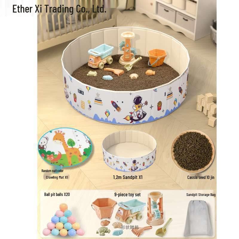 Детская песочница и бассейн с океаническими шариками с ограждением и семенами кассии, игрушки для песка для помещения