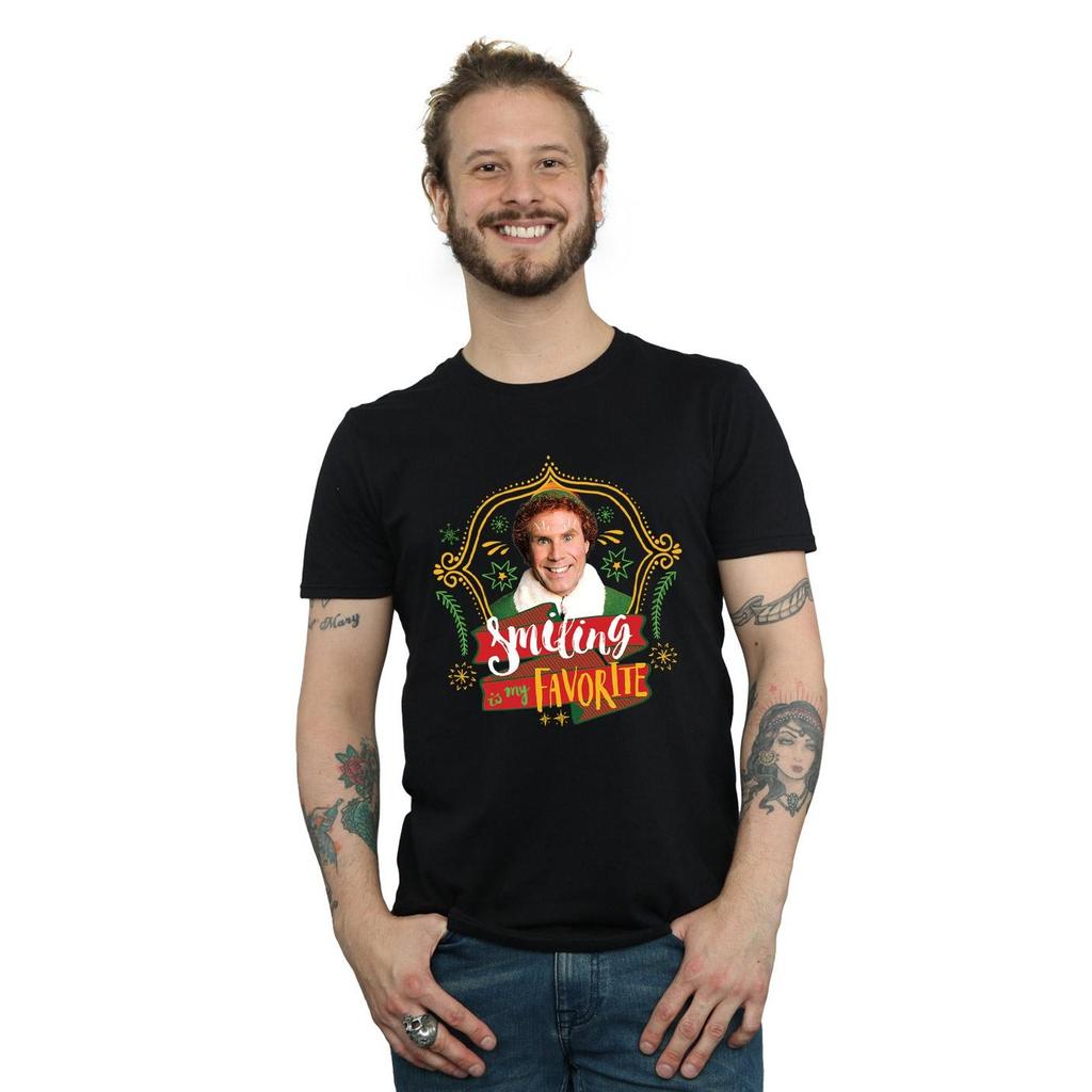 Elf Mens Buddy Smiling T-Shirt