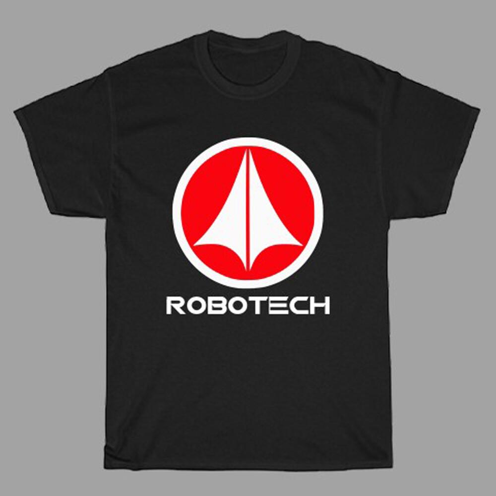Robotech Anime Cartoon Men#039;s Black Size S to 5XL Unisex T-Shirt