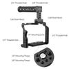 Andoer Camera Video Cage + Top Handle Kit Aluminum Alloy with Dual Cold Shoe Mounts Numerous 1/4