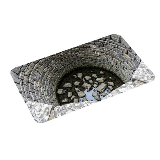 3D Напольный коврик с реалистичной иллюзией ямы Нескользящий коврик из кристального бархата для прихожей, гостиной, входной зоны, дверной коврик, домашний декор