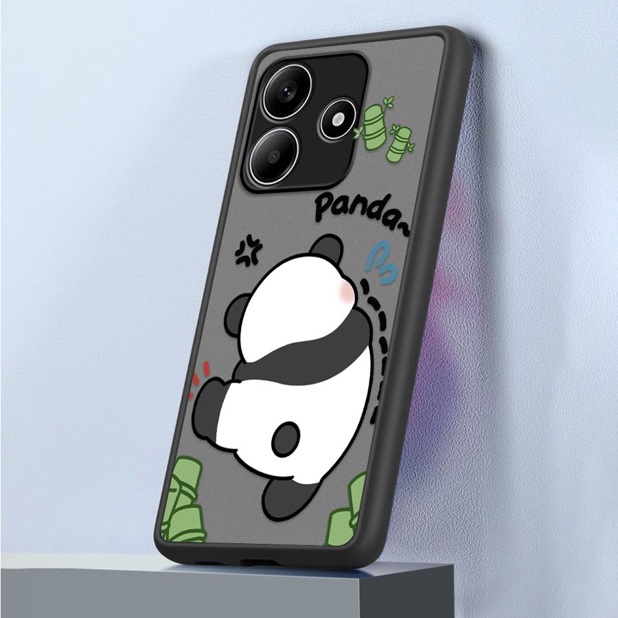 Чехол для Xiaomi Redmi Note 14 14C 12 9S A4 13C 13 Pro Plus 11 10 Funda Задняя крышка телефона Милый панда Смешной