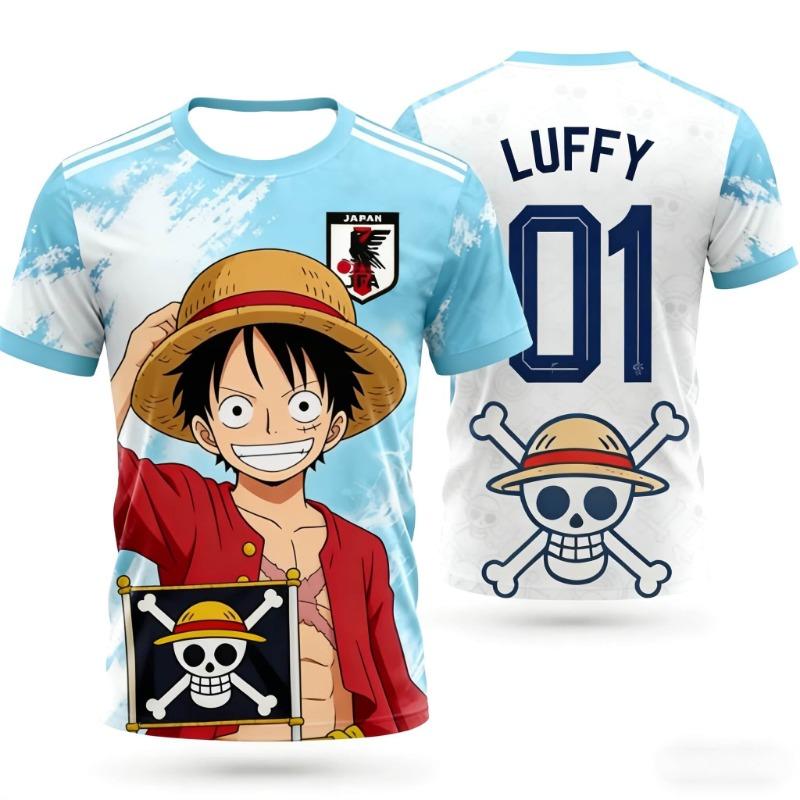 Апан One Piece Луффи Футбольная Майка Мужская Футболка Детская Футбольная Специальная Майка Взрослая Семейная Совместная Быстросохнущая Толстовка