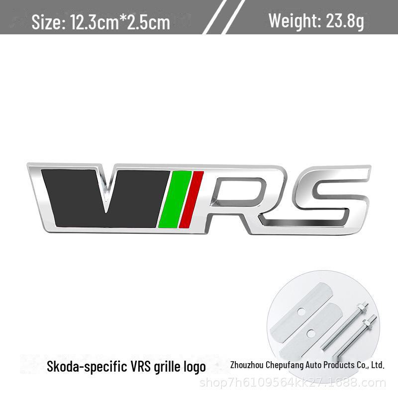 Compatible with Volkswagen Skoda Octavia/Fabia RS: VRS Grille/Fender/Metal Tail Logo and Body Sticker