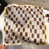 Korean high-end printed silk scarf women's thin neck protection neck small square scarf versatile fashion decorative small scarf