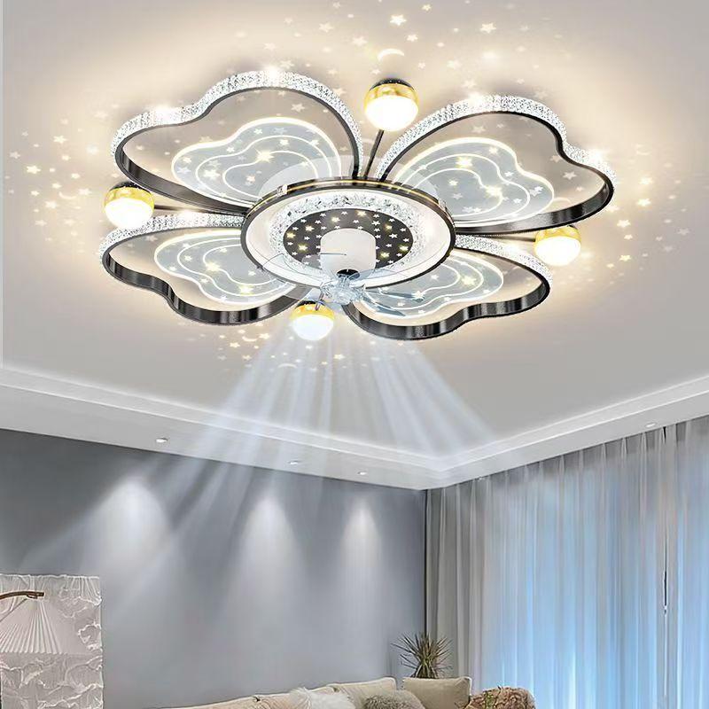 Люстра для гостиной, невидимый потолочный вентилятор, лампа, роскошный вентилятор Starlight