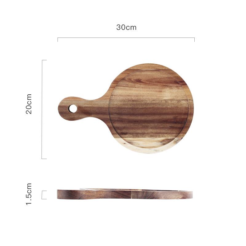 Деревянная сланцевая тарелка, обеденная тарелка для стейка, деревянная тарелка, поднос для десерта, пиццы, сервировочный поднос с ручкой, ресторанная кухня, посуда, столовые приборы