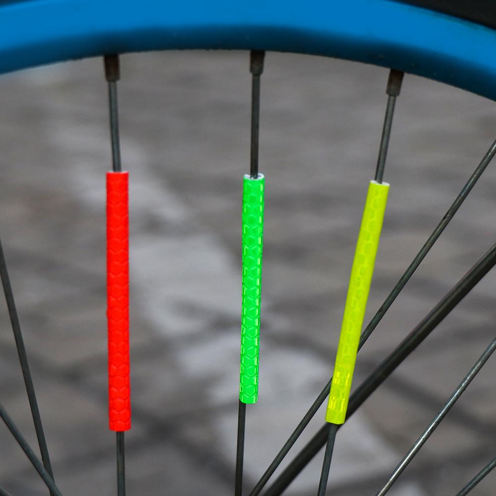 Зажимная трубка Сигнальная лампа безопасности Отражатели Велосипедные фонари Обод колеса Спица Светоотражающие трубки Зажимная трубка