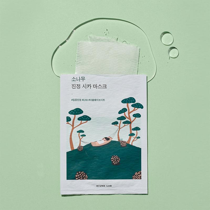 ROUND LAB Успокаивающая маска Cica Pine Tree 27 мл*10 шт.