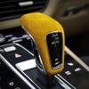 Car Gear Shift Knob Top Suede Wrap ABS Trim Cover Sticker For Porsche Cayenne 2018    Coupe Turbo S Accessories