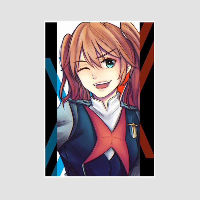 Белая книга Аниме Плакаты Художественная живопись Классика Аниме Darling in The Franxx Плакат Домашний декор Фреска Гостиная Украшения Принты Картины Подарки