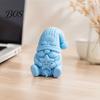 Holding Star Dwarf Statue 3D Printed Sitting Gnome Figurine, Knitted Hat Statue, Faceless Tabletop Decoration for Home Office