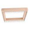 Mini Square Knitting Tool with Hooks Wooden Crochet Board for Weaving Mat Hairband Blanket Sock