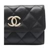 Chanel Logo Quilted Calfskin Card Holder Women Accessories Black AP4905-B22098-94305