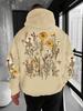 Retro Wildflower Sunflower Butterfly Floral Print Men's Hoodie Loose Fleece Pocket Sportswear