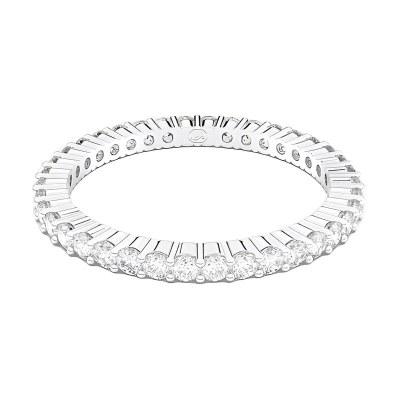 Swarovski Кольцо Matrix Vittore с дизайном Cut, драгоценный камень, родиевое покрытие, унисекс, стиль для пары, серебро 5656299