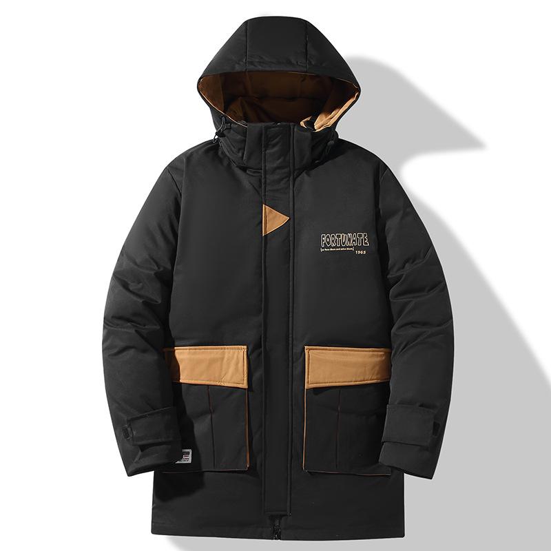 Зимнее свободное хлопковое пальто средней длины размера плюс, мужская повседневная рабочая одежда, непромокаемая съемная куртка с капюшоном для мужчин 4XL-10XL