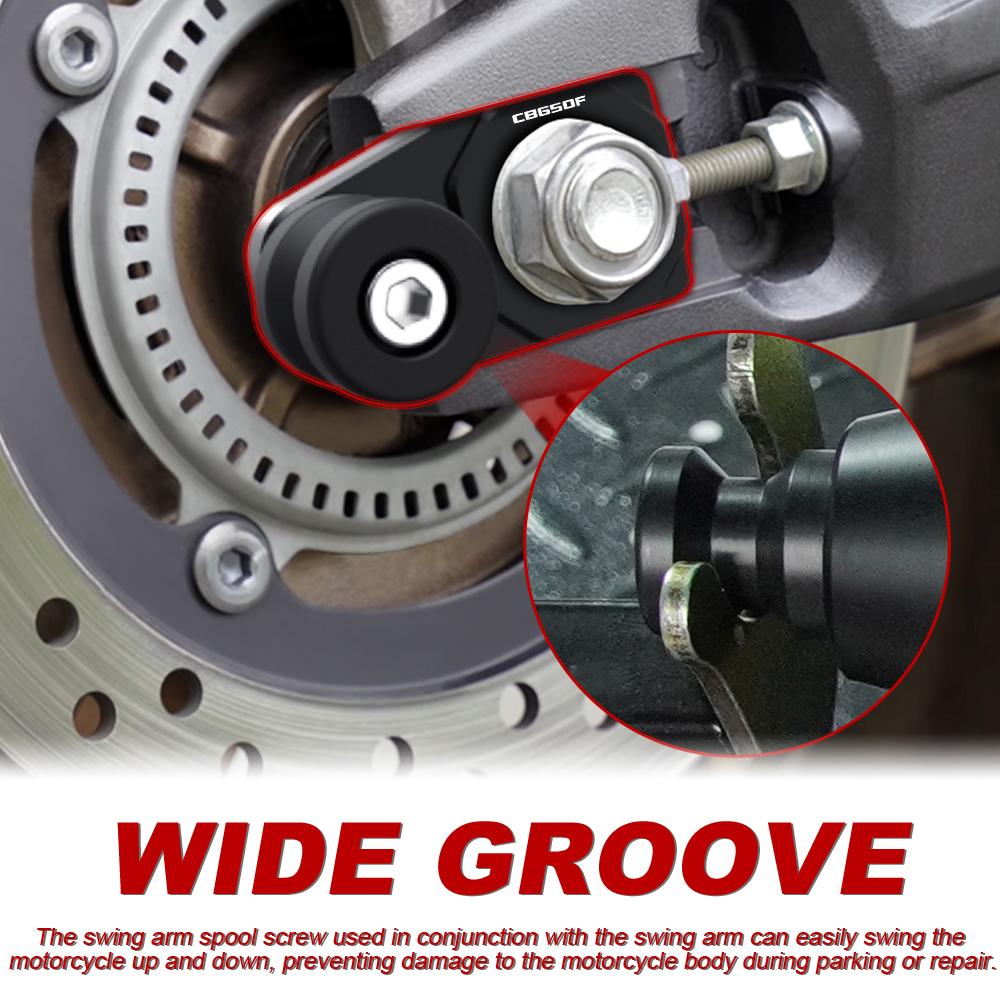 Swingarm Slider Spools Stand Bobbins Fit For CB650F CB650R CBR650F CBR650R CRF1000L Africa Twin ADV Cotton Reels (Offset)