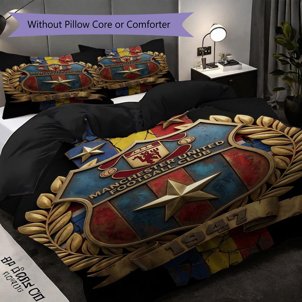 Glory Legacy Three-piece set (1 * duvet cover + 2 * pillowcase, without core) 2D Flat Soft and comfortable Duvet cover and pillowcase Bedding set