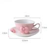 Набор керамических чашек для кофе с бантом Изысканный женский послеобеденный чай Кофе латте Чашка для латте Домашний завтрак Молочный напиток Кружка Подарок на день рождения