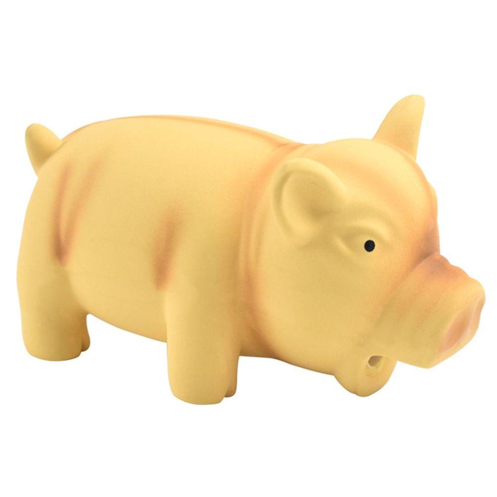 Bite Teeth Cleaning Pets Accessories Rubber Sound Pig Dog Chew Toys Latex Pet Chew Toys Squeak
