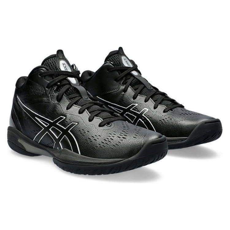 Asics Gelhoop V16 черные чисто серебряные мужские кроссовки 1063A078-001