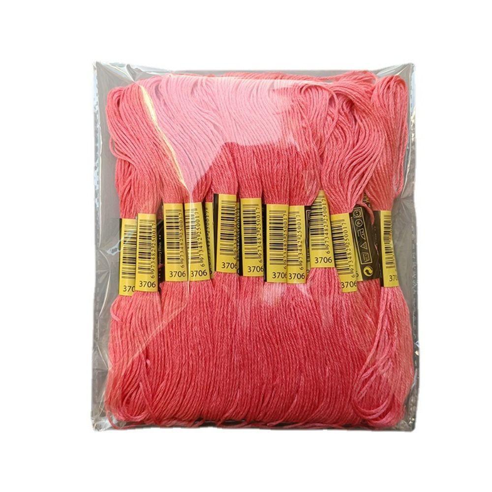 Уникальная нить для вышивания крестом, рукоделие, полиэстер, хлопок, вышивальная нить, 24 штуки / 8 метров / 6 нитей, градиентный цвет, швейный инструмент