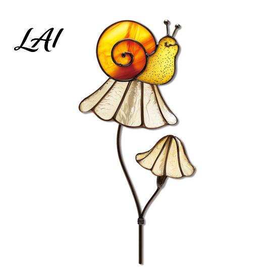 Backyard Plant Decor Colorful Planter Insert Stake Double-Sided Flower Pot Metal Inserts Insect Animal Stake for Pots Bed Decoration Outdoor