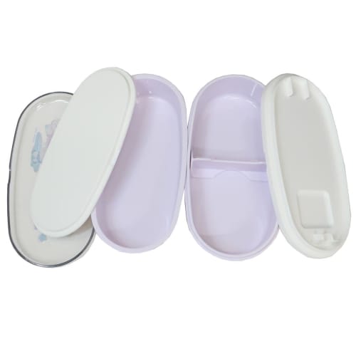Kamio Japan Lunch Box, Oval, 2-Tier Microwaveable Lunch Box, Mochipan, 224191
