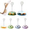 Interactive Cat Treats Dispenser Toy Leaking Food Ball Pet Feeder Toy Puzzle Pet Slow Feeder with Ball Track for Indoor Cats Dogs