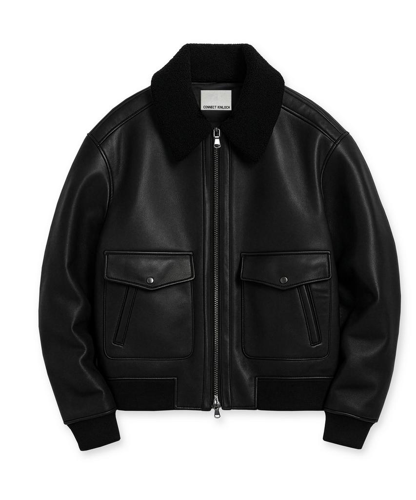 Connect Kinloch A-2 Mustang Bomber Jacket [Black]