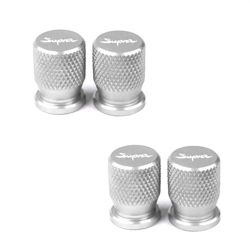 WNIS1 4pcs Car Wheel Tire Valve Caps for Toyota Supra mk3 mk4 accessories Aluminum Airtight Covers Badge Emblem
