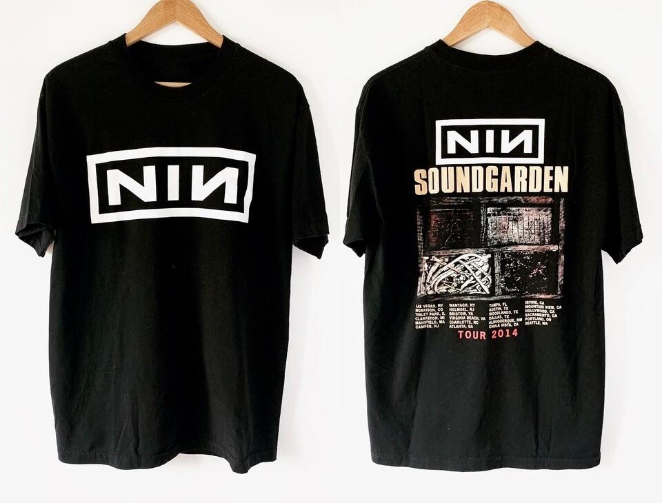 Nine Inch Nails Soundgarden Тур Группа Гранж Футболка Полный Размер S-5XL FH414