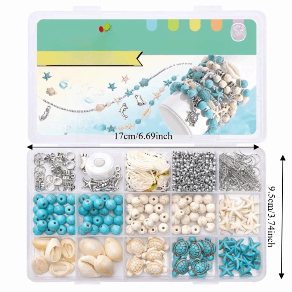 Multi-color DIY Handmade Beaded Set Ocean Inspired Beads Bracelet Making Kit Jewelry Making