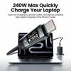 TOOCKI TX111C4 240 В OLED-дисплей USB-C кабель 1 м Быстрая зарядка Кабель для передачи данных 480 Мбит/с для ноутбуков/планшетов/телефонов