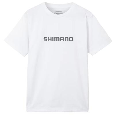 SHIMANO Белая футболка с коротким рукавом и логотипом Dry XS SH-021W