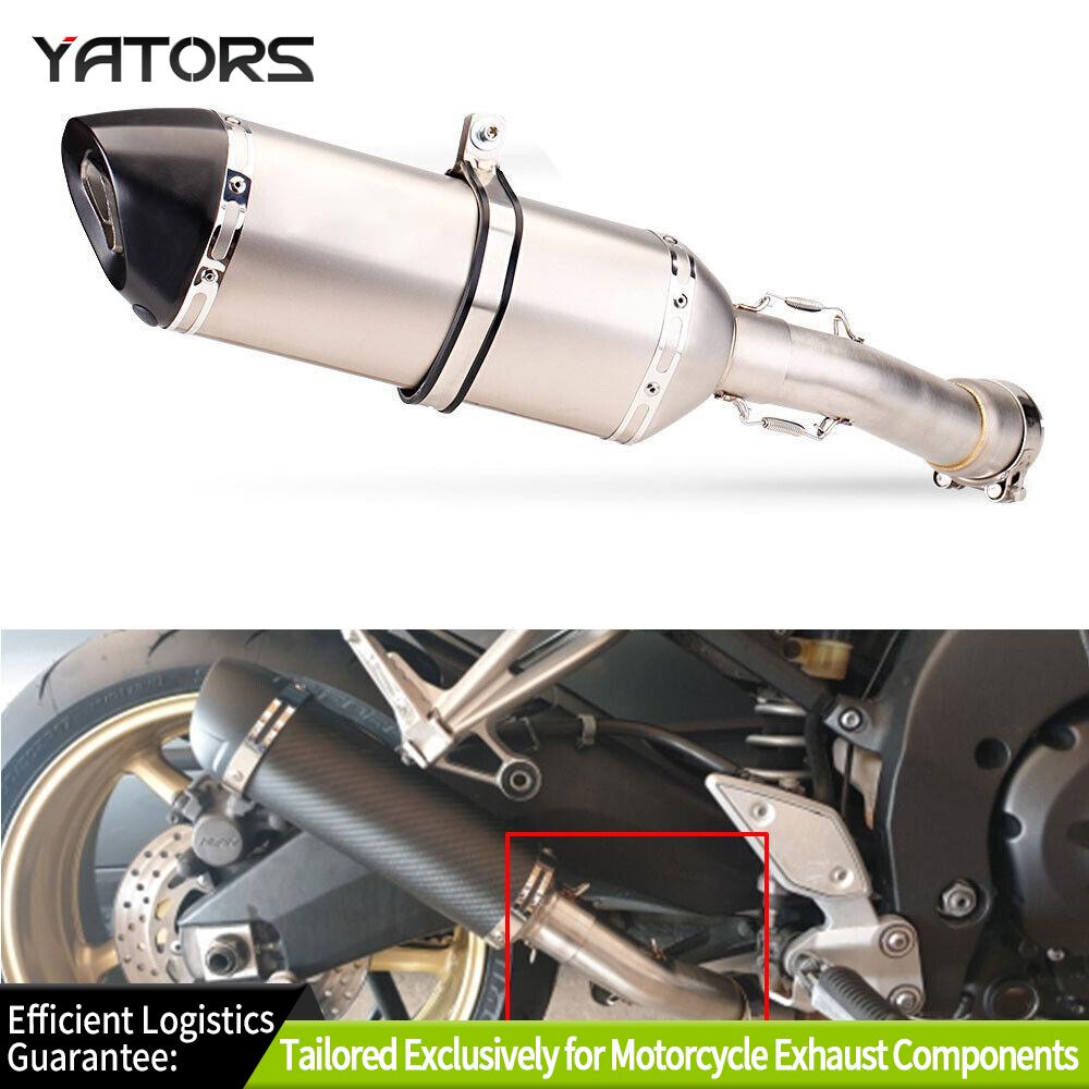Выхлопные системы Slip для Yamaha FZ1 2006-2015 Наконечники выхлопной трубы 470 мм Средняя соединительная труба Модифицированная система Выхлопные трубы