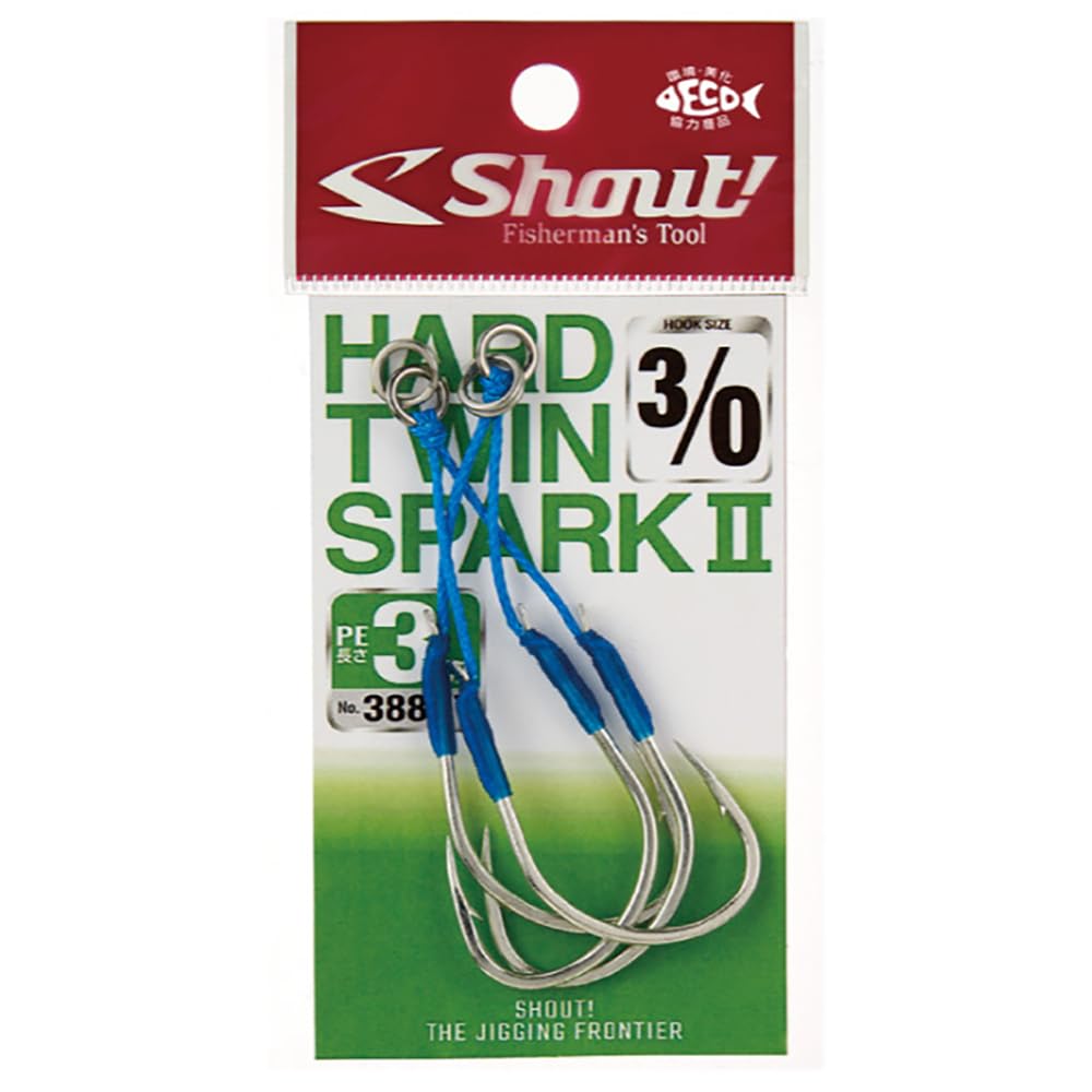 Shout! Hard Twin Spark 2 Assist Hook 3cm/#3/0 388HT 2 Sets