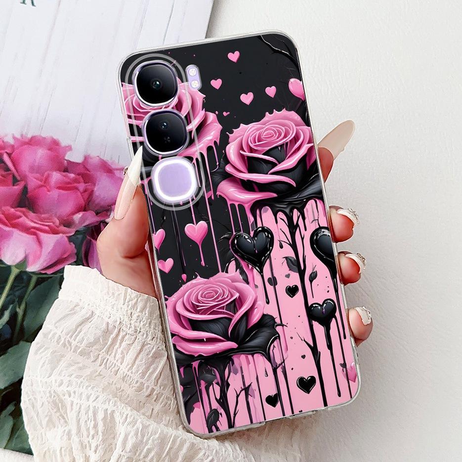 For Vivo Y200 5G Case Vivo V40 Lite Beautiful Butterfly Painted Cover Soft Slim Phone Case For Vivo Y300 Y 200 V40Lite 5G Bumper