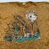 Винтажная футболка tie-dye с принтом WOLF PACK 90-х годов XL животные природа