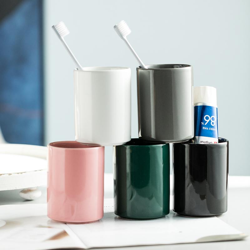 Керамический стакан для зубных щеток для ванной комнаты, кружка для полоскания рта, бытовой, гостиничный, креативный, для полоскания рта, для полоскания горла, аксессуары для ванной комнаты