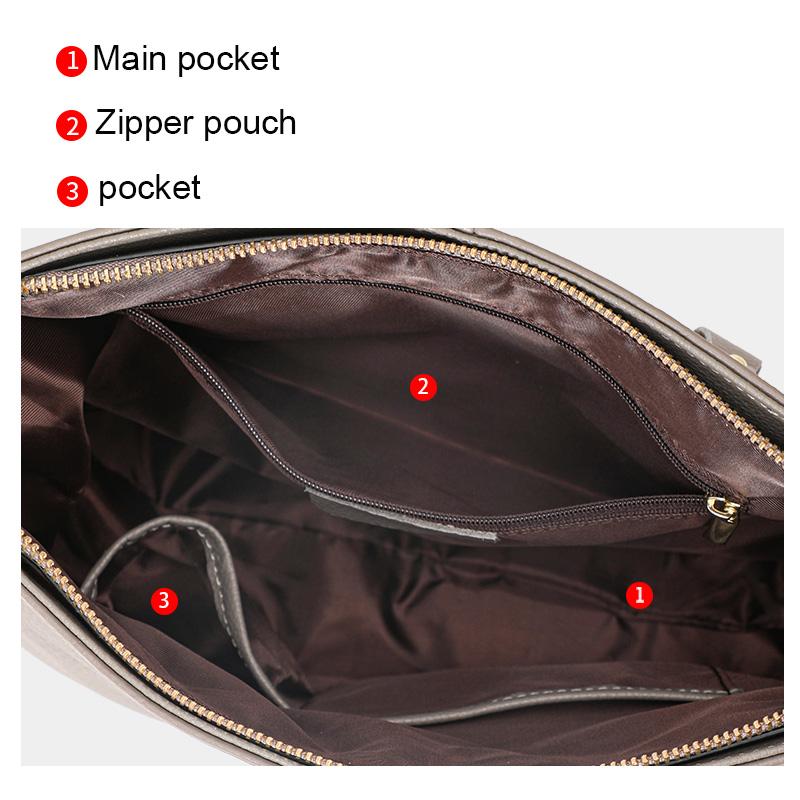 Aidrani Женская сумка из натуральной кожи, однотонная, вместительная сумка-тоут, сумка через плечо из коровьей кожи