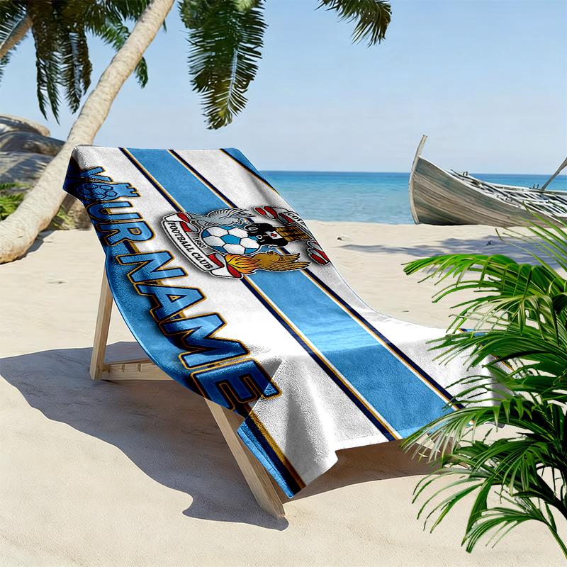 Coventry City Football Club Print Beach Towel, Large Soft Quick Dry Towel for Beach Camping Swimming
