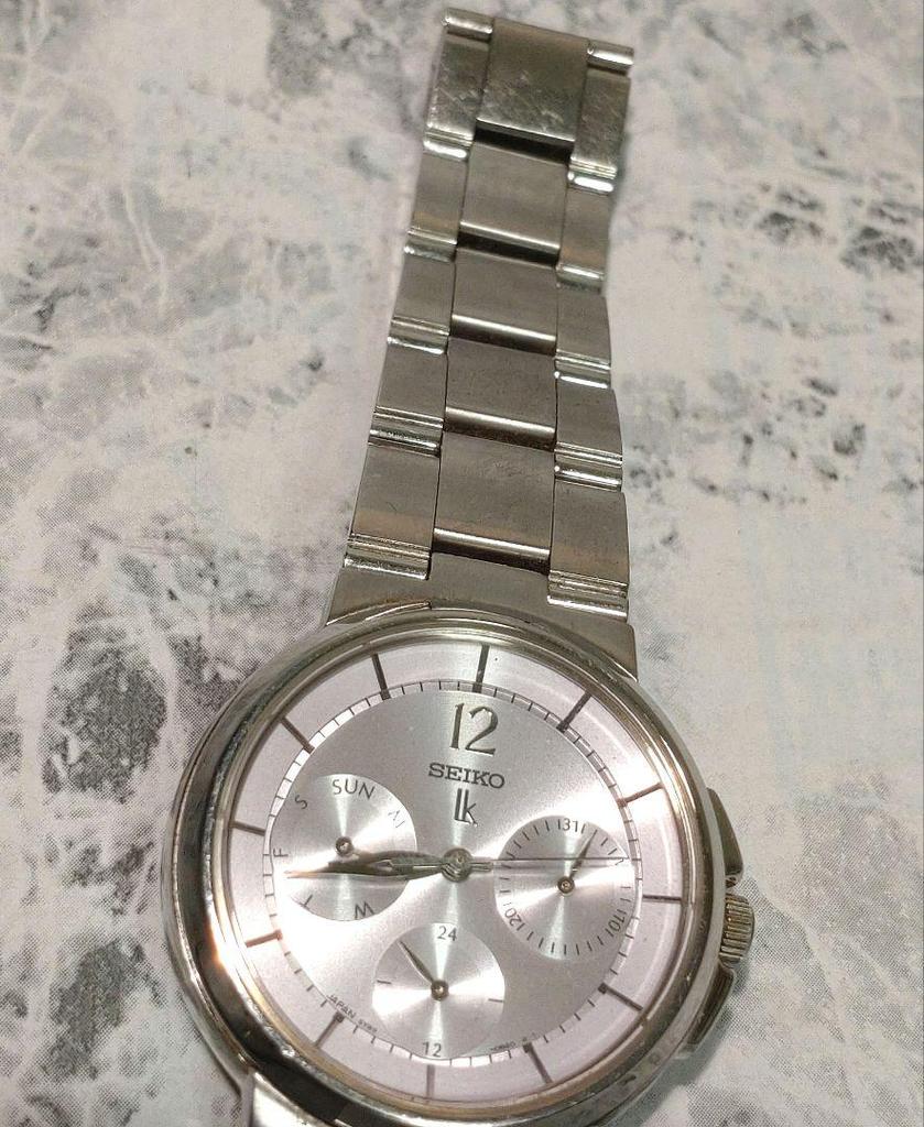 [Б/У] SEIKO Серебряные Аналоговые Часы 091536 LUKIA