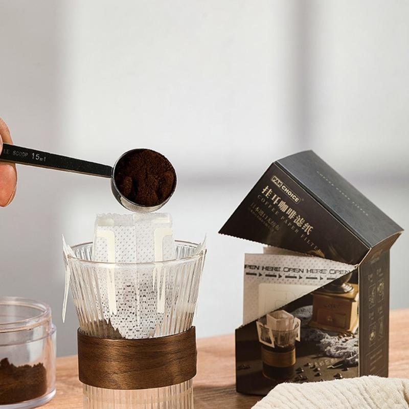 25/50 шт. Портативный подвесной кофейный фильтр Одноразовый пакет для капельного кофе Бумажный пакет для фильтра для кофе ручного заваривания Кофейная утварь