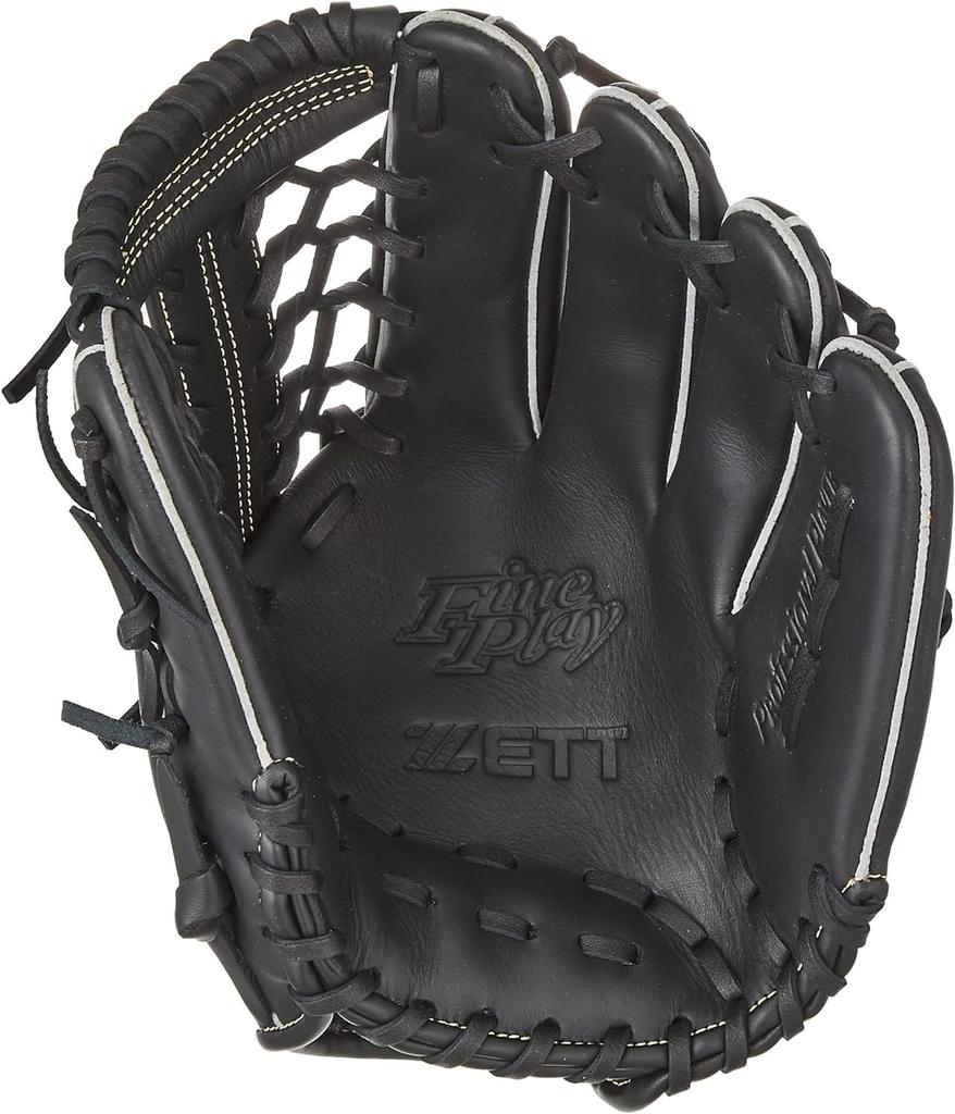 Перчатки для бейсбола и софтбола ZETT Rubber Fine Play All Round Black Seating Champagne Gold For Throwing BSGB3910AZ (Перчатка) Резьба правая