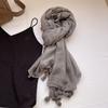 Cotton and Linen Scarf, Solid Color Beard Antique Shawl, Scarf, Desert Dubai Abu Dhabi Headscarf