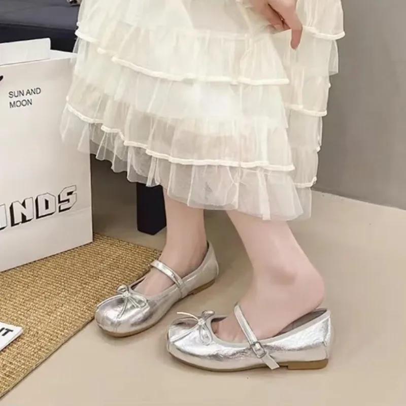 Модная женская обувь 2025 Бренд Неглубокие женские балетки Модные балетки Новые с бантом-бабочкой Удобные Бестселлер На плоской подошве Низкий каблук