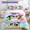 3pcs Powerpuff Cover Set - Personalized Name, HD Printed Bedding with 1 Cover and 2 Pillowcases - Perfect for Home Decor, Easy Care