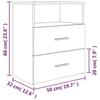 VidaXL Tables de chevet 2 pcs Sonoma gris 50x32x60 cm 815861